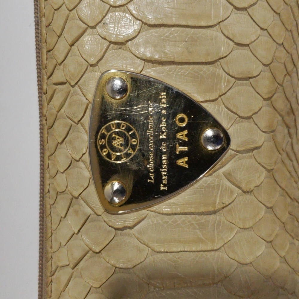 Authentic Atao Python Skin Leather “Limo” Wallet … - image 3